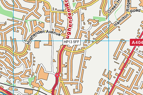 HP13 5FF map - OS VectorMap District (Ordnance Survey)