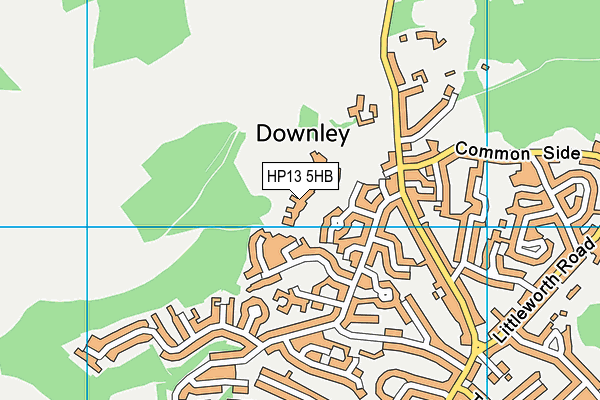 Chiltern Wood School (Downley Site) map (HP13 5HB) - OS VectorMap District (Ordnance Survey)