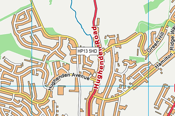 HP13 5HD map - OS VectorMap District (Ordnance Survey)