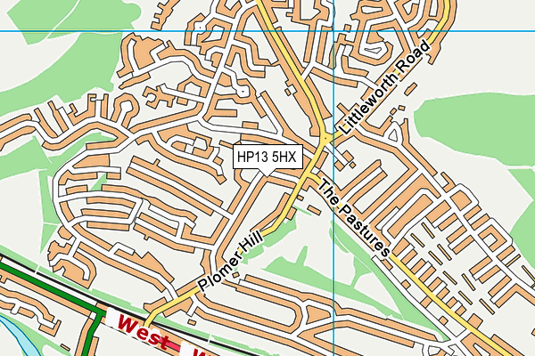HP13 5HX map - OS VectorMap District (Ordnance Survey)