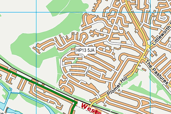 HP13 5JA map - OS VectorMap District (Ordnance Survey)
