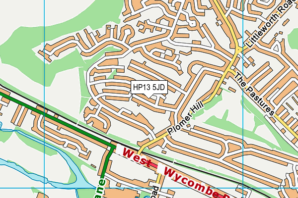 HP13 5JD map - OS VectorMap District (Ordnance Survey)