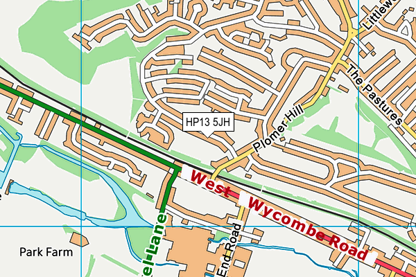 HP13 5JH map - OS VectorMap District (Ordnance Survey)