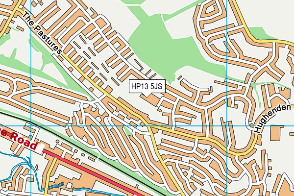 The Disraeli School And Childrens Centre  map (HP13 5JS) - OS VectorMap District (Ordnance Survey)
