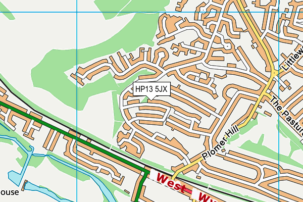 HP13 5JX map - OS VectorMap District (Ordnance Survey)