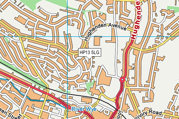 HP13 5LG map - OS VectorMap District (Ordnance Survey)