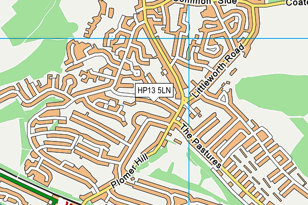 HP13 5LN map - OS VectorMap District (Ordnance Survey)