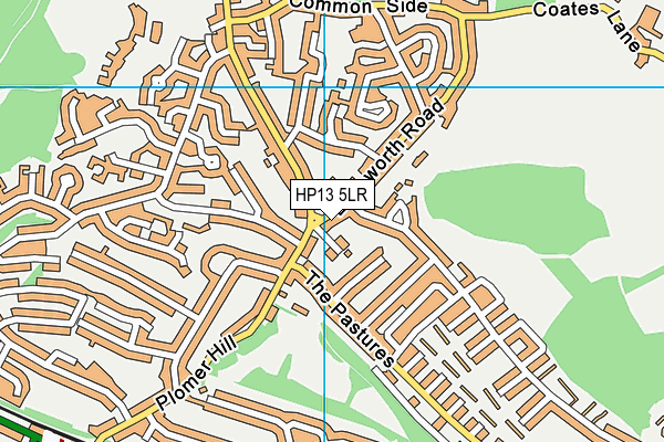 HP13 5LR map - OS VectorMap District (Ordnance Survey)