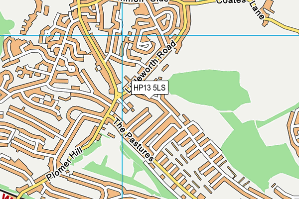 HP13 5LS map - OS VectorMap District (Ordnance Survey)