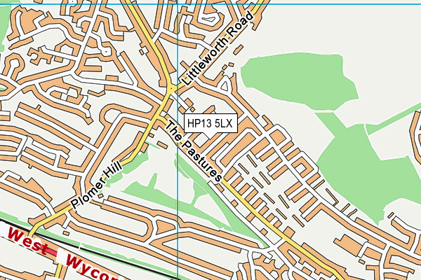 HP13 5LX map - OS VectorMap District (Ordnance Survey)