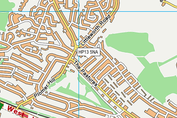 HP13 5NA map - OS VectorMap District (Ordnance Survey)