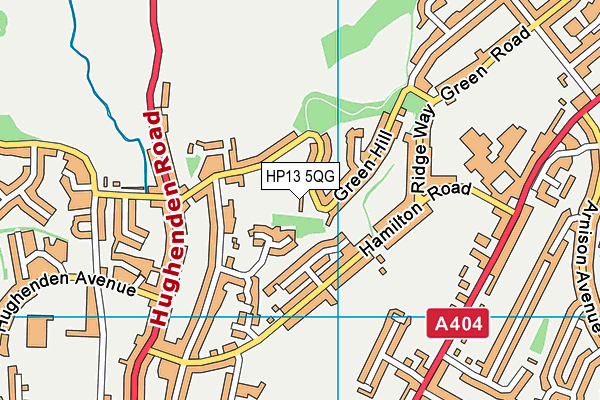 HP13 5QG map - OS VectorMap District (Ordnance Survey)