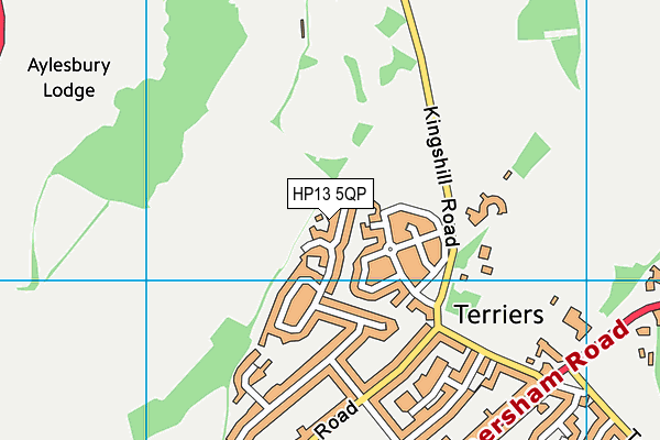 HP13 5QP map - OS VectorMap District (Ordnance Survey)