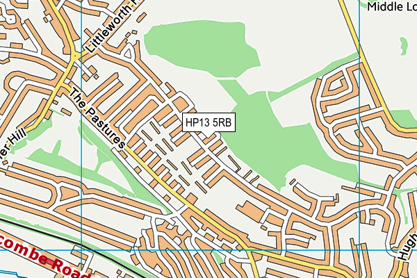 HP13 5RB map - OS VectorMap District (Ordnance Survey)