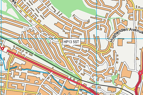 HP13 5ST map - OS VectorMap District (Ordnance Survey)
