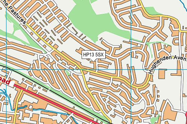 HP13 5SX map - OS VectorMap District (Ordnance Survey)