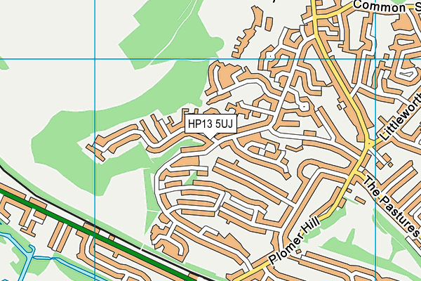 HP13 5UJ map - OS VectorMap District (Ordnance Survey)