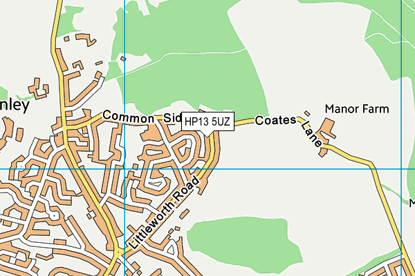 HP13 5UZ map - OS VectorMap District (Ordnance Survey)
