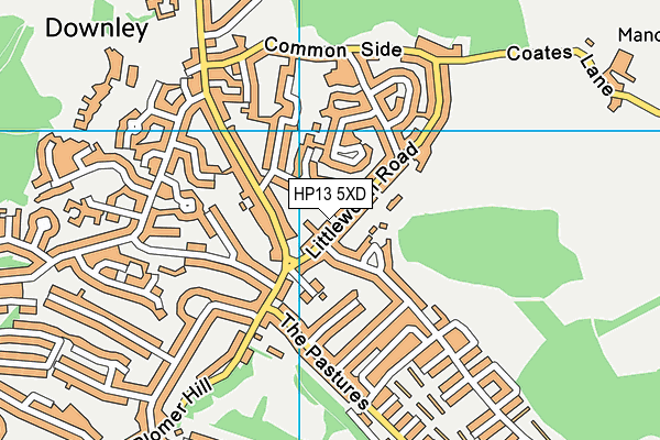 HP13 5XD map - OS VectorMap District (Ordnance Survey)