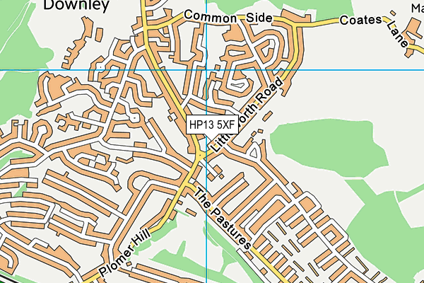 HP13 5XF map - OS VectorMap District (Ordnance Survey)