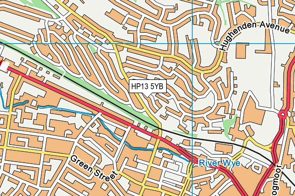 HP13 5YB map - OS VectorMap District (Ordnance Survey)