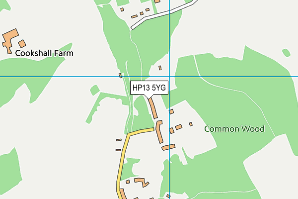 HP13 5YG map - OS VectorMap District (Ordnance Survey)