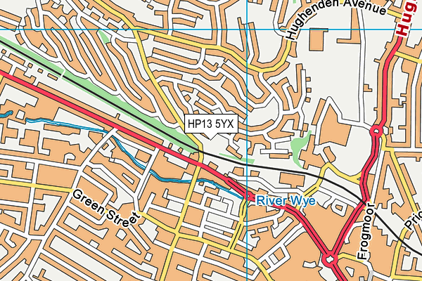 HP13 5YX map - OS VectorMap District (Ordnance Survey)