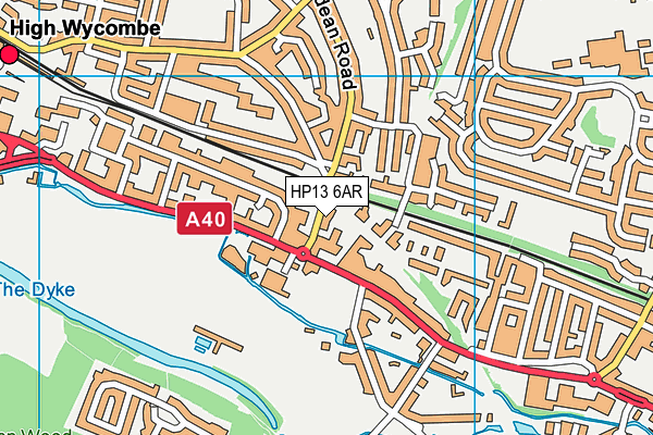 HP13 6AR map - OS VectorMap District (Ordnance Survey)