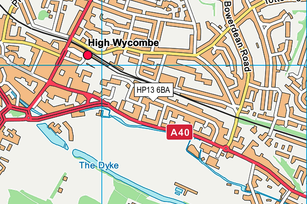 Map of QUEENS COURT (HIGH WYCOMBE) LIMITED at district scale