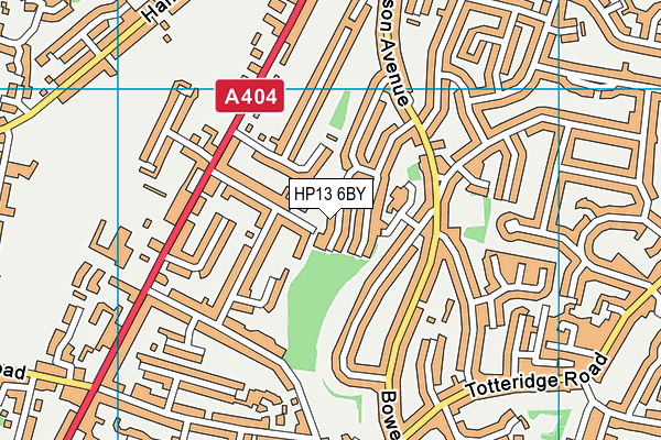 HP13 6BY map - OS VectorMap District (Ordnance Survey)