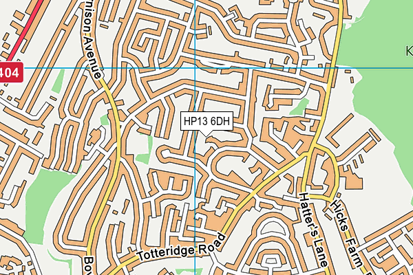 HP13 6DH map - OS VectorMap District (Ordnance Survey)