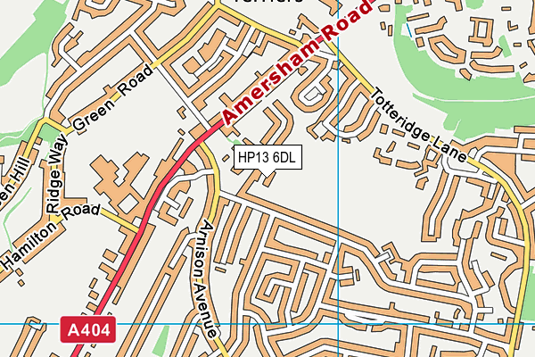Totteridge Recreation Ground map (HP13 6DL) - OS VectorMap District (Ordnance Survey)