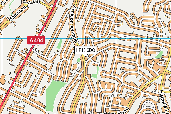HP13 6DQ map - OS VectorMap District (Ordnance Survey)