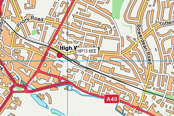 HP13 6EE map - OS VectorMap District (Ordnance Survey)