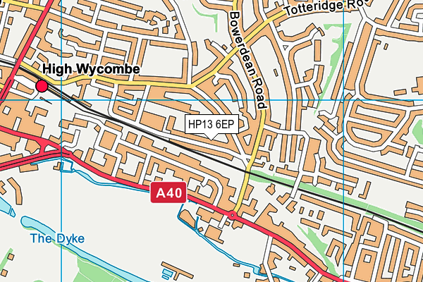 HP13 6EP map - OS VectorMap District (Ordnance Survey)