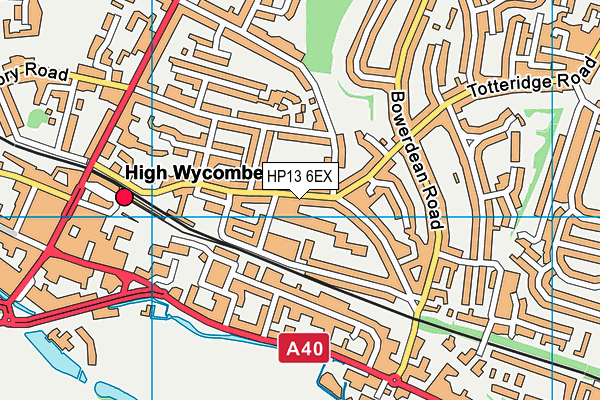 HP13 6EX map - OS VectorMap District (Ordnance Survey)