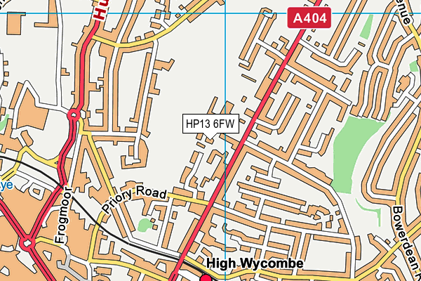 HP13 6FW map - OS VectorMap District (Ordnance Survey)