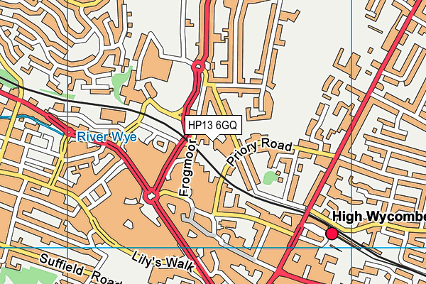 HP13 6GQ map - OS VectorMap District (Ordnance Survey)