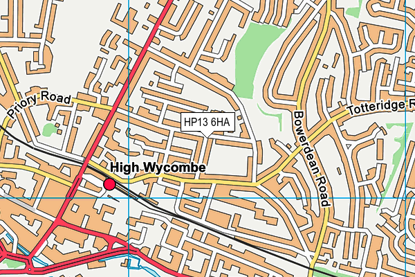 HP13 6HA map - OS VectorMap District (Ordnance Survey)