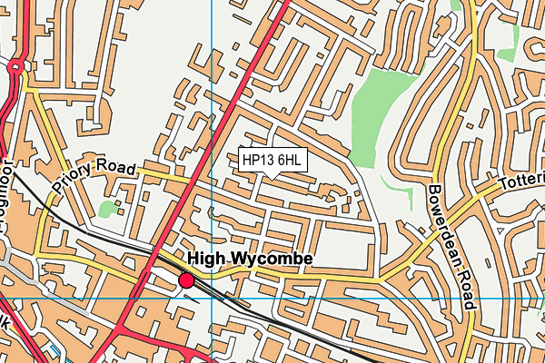 HP13 6HL map - OS VectorMap District (Ordnance Survey)