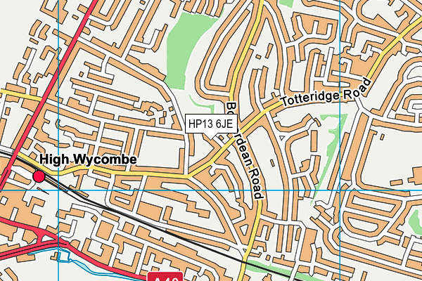 HP13 6JE map - OS VectorMap District (Ordnance Survey)