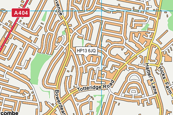 HP13 6JQ map - OS VectorMap District (Ordnance Survey)
