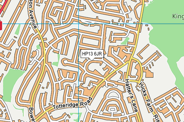 HP13 6JR map - OS VectorMap District (Ordnance Survey)