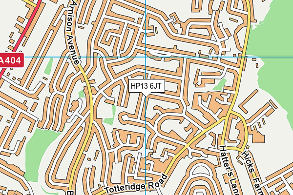 HP13 6JT map - OS VectorMap District (Ordnance Survey)
