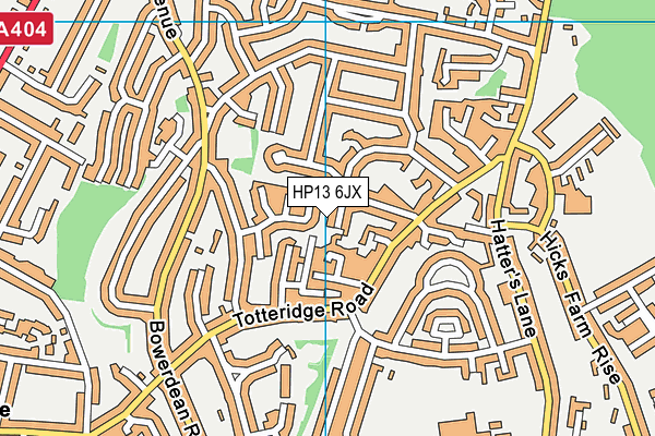 HP13 6JX map - OS VectorMap District (Ordnance Survey)