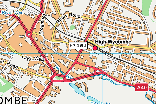 Map of WYCOMBE LAUNDRY & DRY CLEANERS LTD at district scale