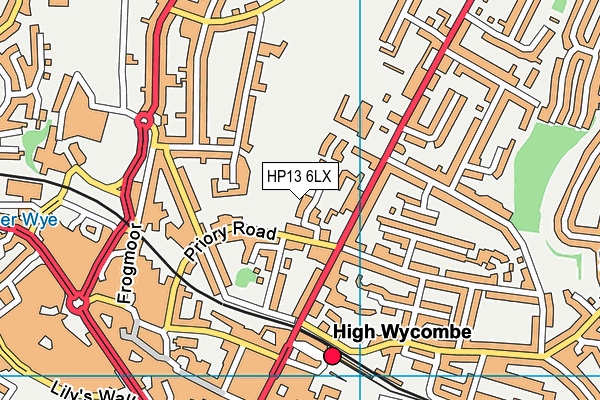 HP13 6LX map - OS VectorMap District (Ordnance Survey)