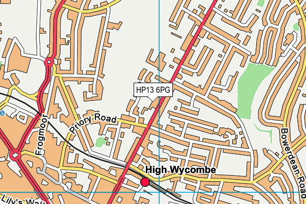 HP13 6PG map - OS VectorMap District (Ordnance Survey)