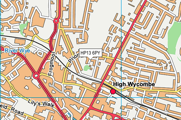 HP13 6PY map - OS VectorMap District (Ordnance Survey)