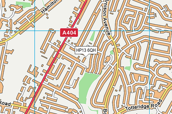 HP13 6QH map - OS VectorMap District (Ordnance Survey)
